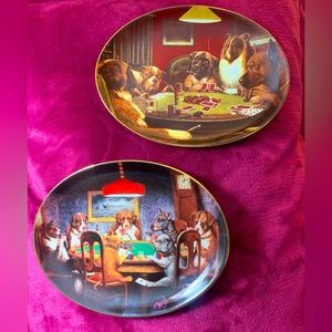 Franklin Mint Limited edition Plates (Dogs playing cards)